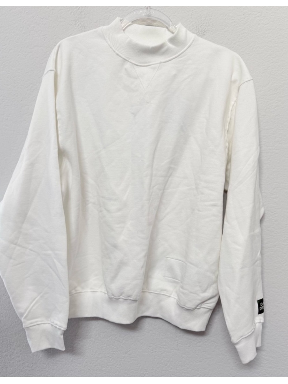 Daily Drills Cream Fleece Mock Neck Sweatershirt